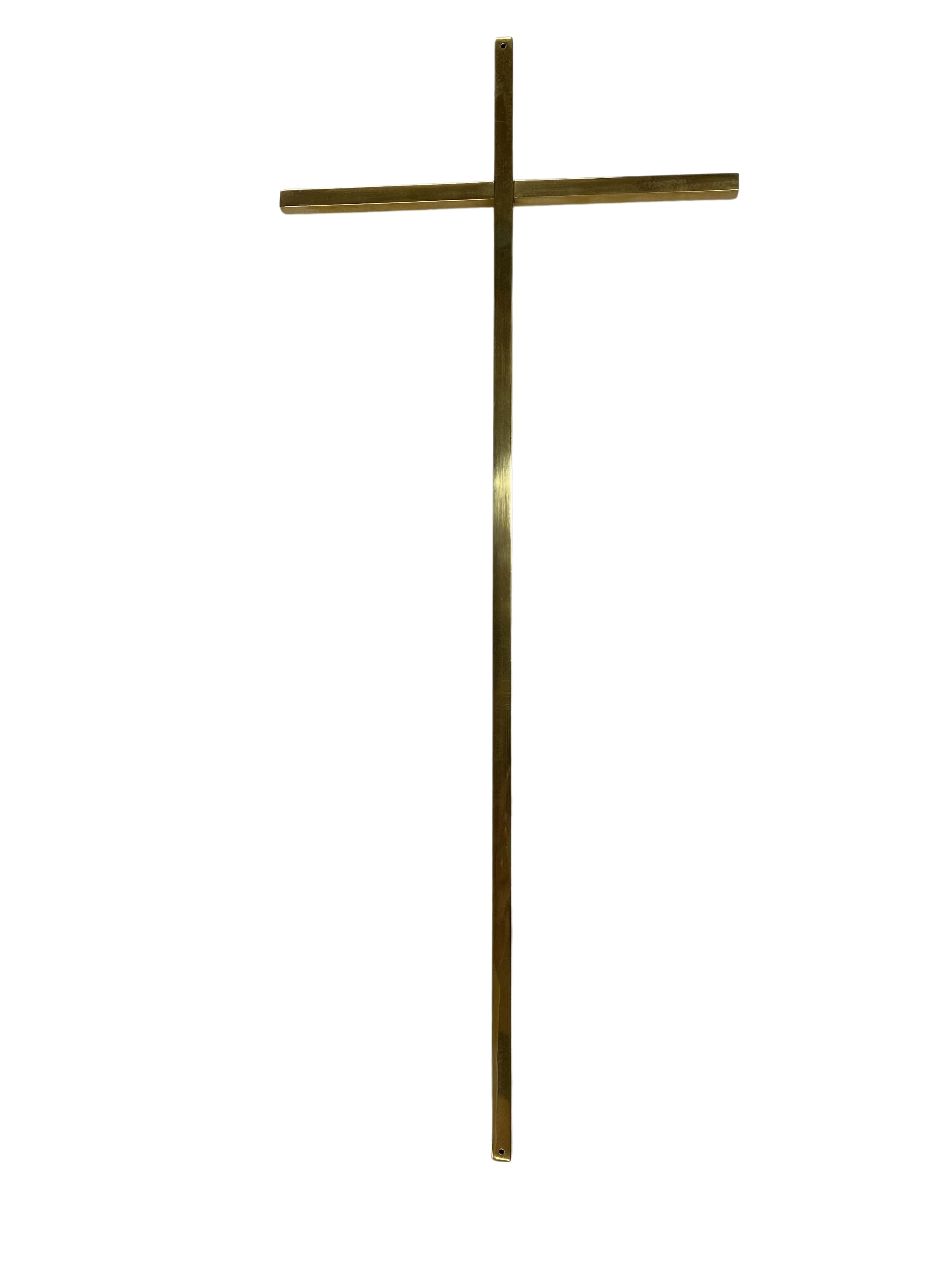 Croix fine de 45 en laiton - sans Christ