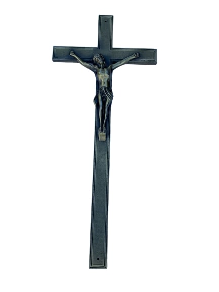 Croix torsad&eacute;e Vieux Bronze